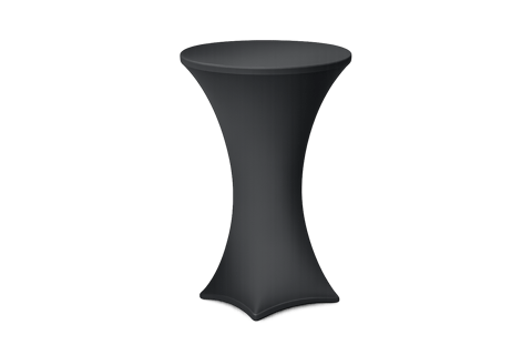 Cocktail Table — Black Fitted Cover — tables rental in the Coachella Valley, California