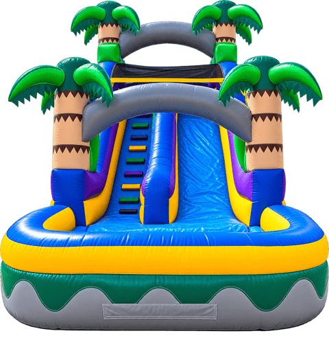 18ft Tropical Purple Waterslide — water slides rental in the Coachella Valley, California
