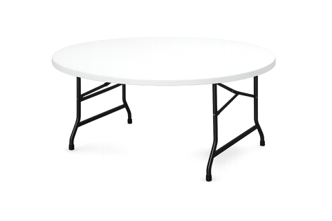 60" Round White Tables — Tables rental in the Coachella Valley, California