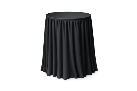 Cocktail Table — Black Skirt — tables rental in the Coachella Valley, California